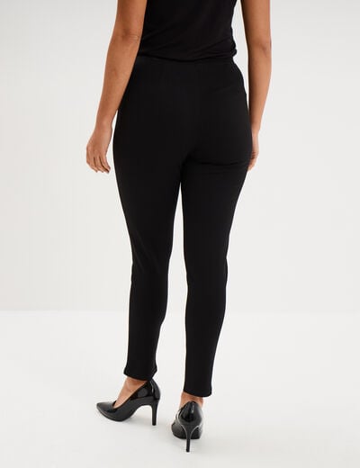 Leggings &agrave; boutons pont noir femme