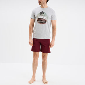 Ensemble pyjama short gris homme