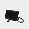 Sac besace en bandouli&egrave;re noir femme