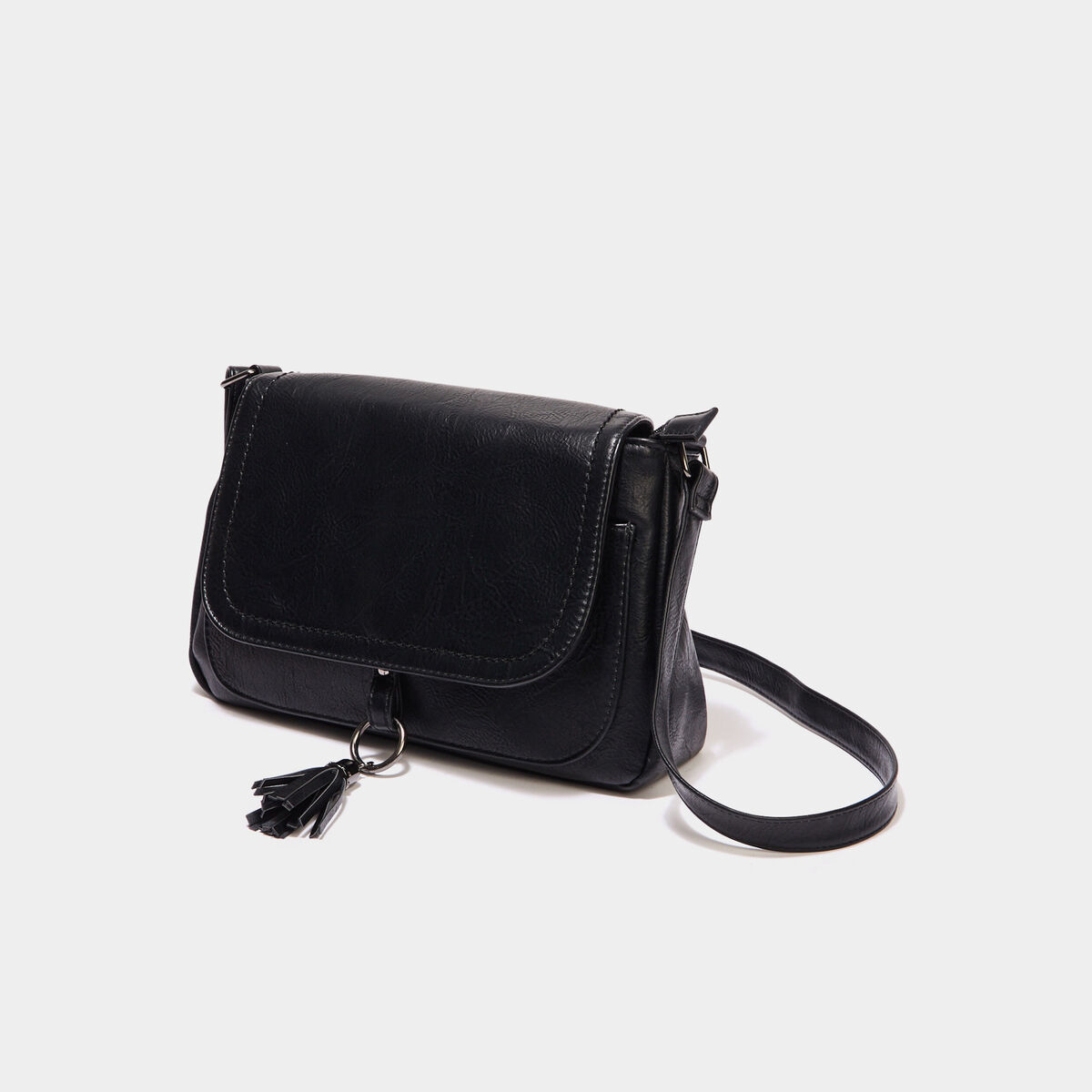 Sac besace en bandouli&egrave;re noir femme