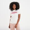 T-shirt oversize col rond coton Creeks blanc femme