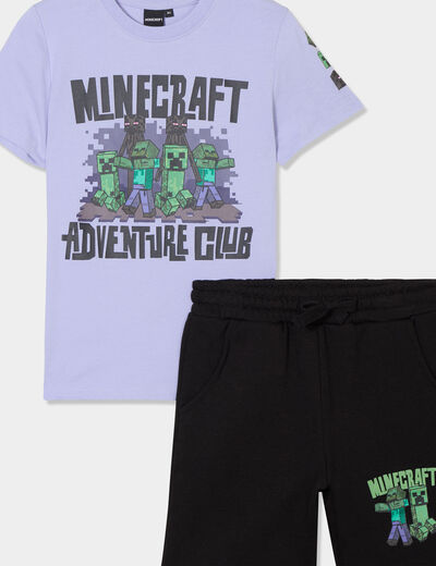 Ensemble t-shirt et short Minecraft multicolore garçon