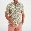 Chemise manches courtes en coton creme homme