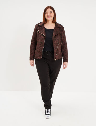 T-shirt manches longues coton noir femme grande taille