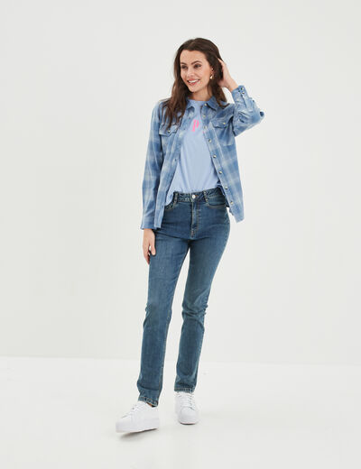 Jeans slim taille haute Creeks denim dirty femme