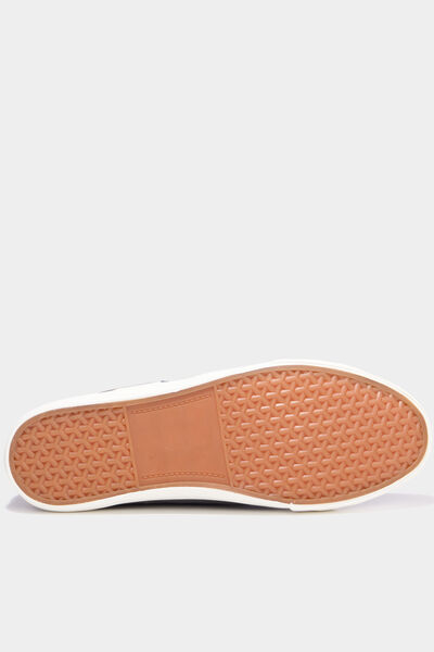 Baskets basses en toile effet denim gris homme