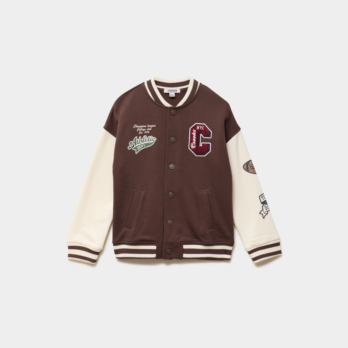 Gilet boutonn&eacute; col teddy oversize marron fonc&eacute; gar&ccedil;on