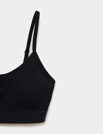 Lot 2 brassi&egrave;res padd&eacute;es sans couture noir femme