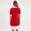 Robe de No&euml;l &eacute;vas&eacute;e manches courtes rouge femme