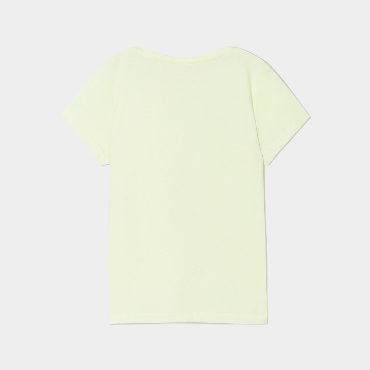 T-shirt manches courtes jaune fluo fille