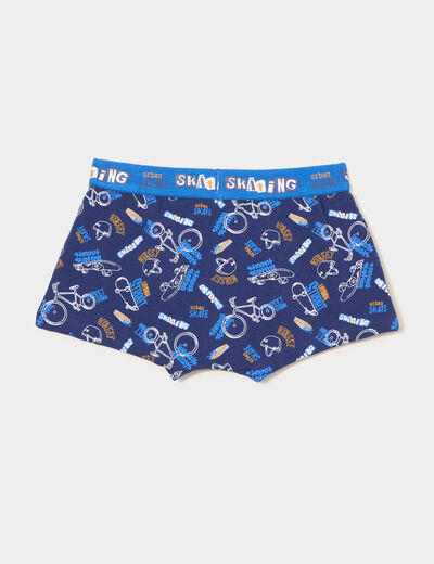 Lot 3 boxers coton bleu garçon