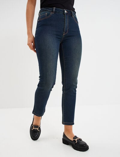 Jean stretch slim 7/8 ème denim dirty femme