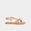 Sandales plates multibrides multicolore femme