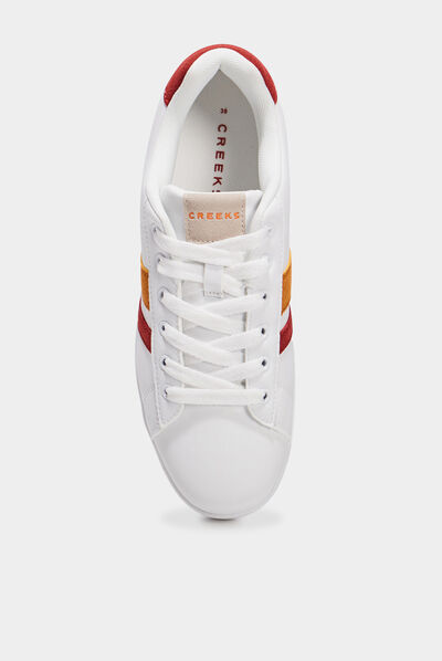 Tennis à lacets Creeks rouge femme