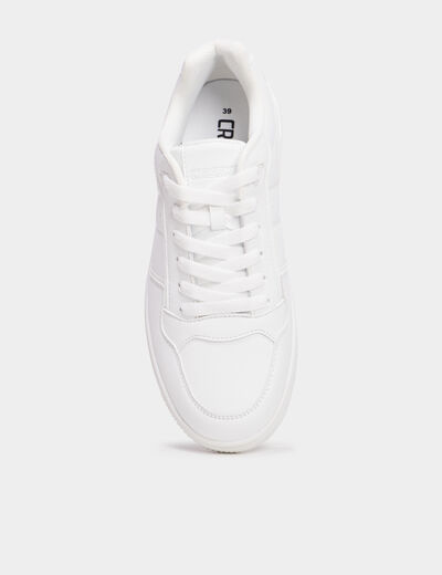 Tennis basses semelle &eacute;paisse Creeks blanc femme