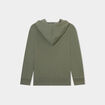 Sweat zipp&eacute; &agrave; capuche molleton vert kaki gar&ccedil;on