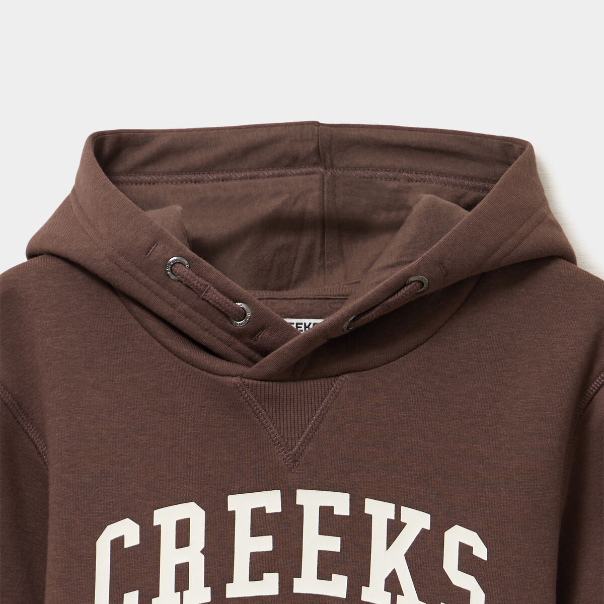 Sweat hoodie 1 poche capuche marron fonc&eacute; gar&ccedil;on
