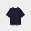 T-shirt col rond droit relax fit bleu marine homme