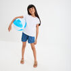 T-shirt manches courtes en coton blanc fille