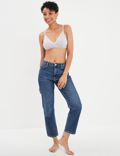 Soutien-gorge triangle sans armatures gris femme