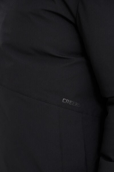 Parka mi-longue &agrave; capuche noir homme