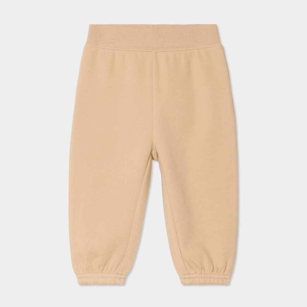 Pantalon jogging taille &eacute;lastiqu&eacute;e coton marron clair b&eacute;b&eacute; gar&ccedil;on