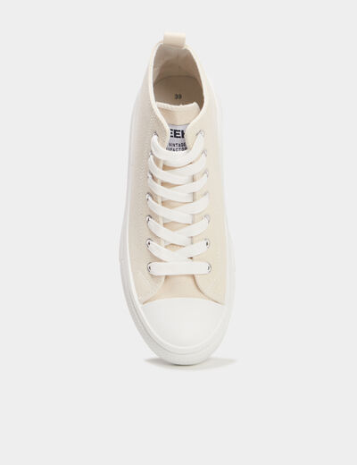 Baskets montantes en toile Creeks sable femme