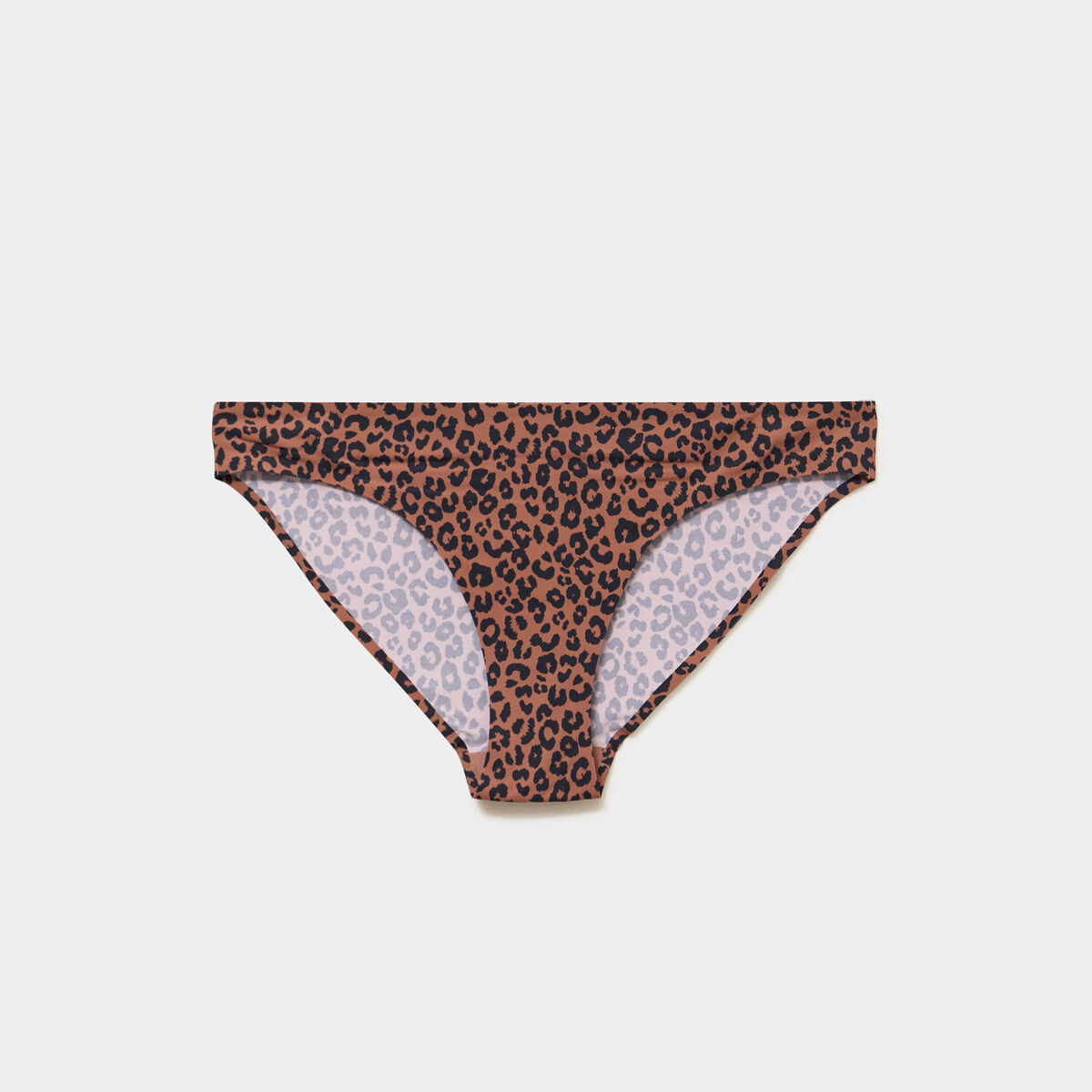 Culotte microfibre sans coutures marron femme