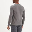T-shirt col tunisien 1 poche Trappeur gris foncé homme