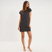 Chemise de nuit manches courtes gris anthracite femme