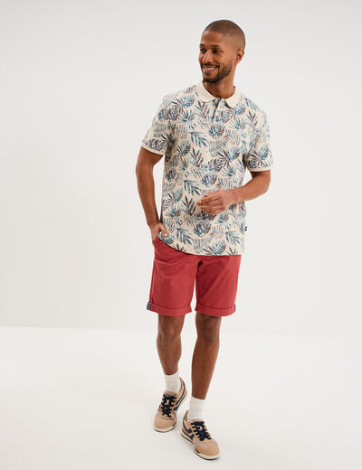 Polo jersey coton manches courtes multicolore homme