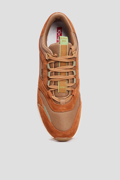 Baskets running en cuir Kickers Koolflex marron homme