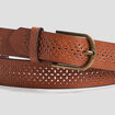 Ceinture perforée camel femme