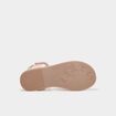 Sandales à scratchs en cuir Kickers rose fille