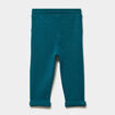 Legging molletonn&eacute; &agrave; paillettes vert canard b&eacute;b&eacute; fille