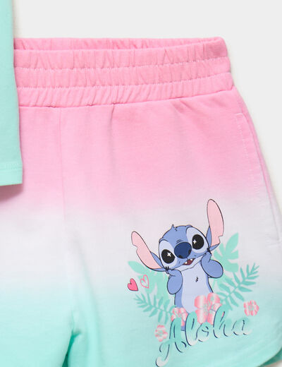 Ensemble d&eacute;bardeur et short Stitch multicolore fille