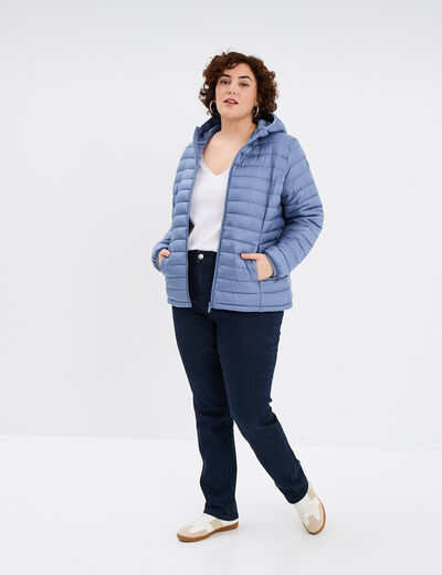 Jeans straight taille haute Modavista denim brut femme grande taille