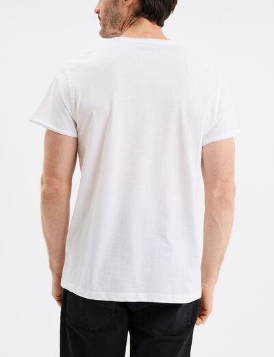 T-shirt manches courtes coton blanc homme