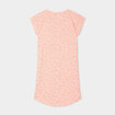 Chemise de nuit manches courtes orange corail fille