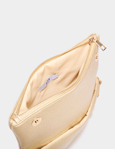 Sac pochette couleur or femme
