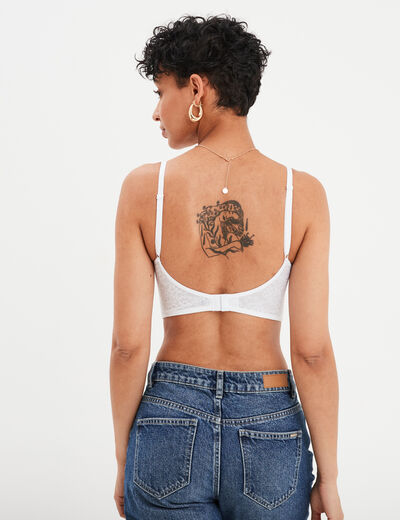 Soutien-gorge bustier blanc femme