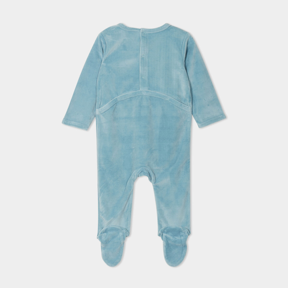 Dors-bien manches longues boutonné bleu gris bébé garçon