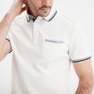 Polo piqu&eacute; manches courtes coton blanc homme