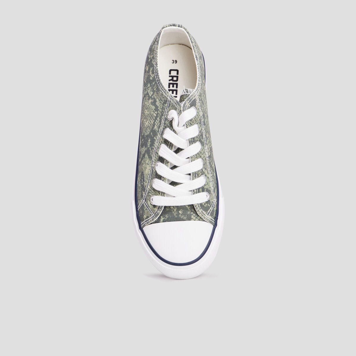 Tennis en toile à lacets Creeks vert foncé femme