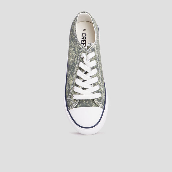 Tennis en toile à lacets Creeks vert foncé femme