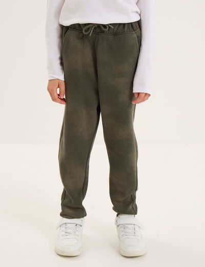 Pantalon de jogging regular resserré vert kaki garçon