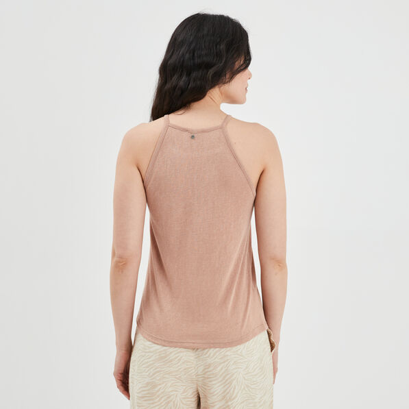 debardeur bande tressee liberto marron femme Débardeur bande tressée Liberto marron femme