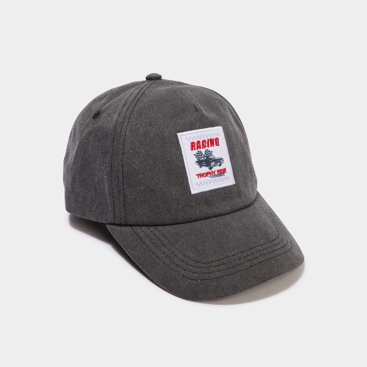 Casquette bomb&eacute;e coton noir gar&ccedil;on