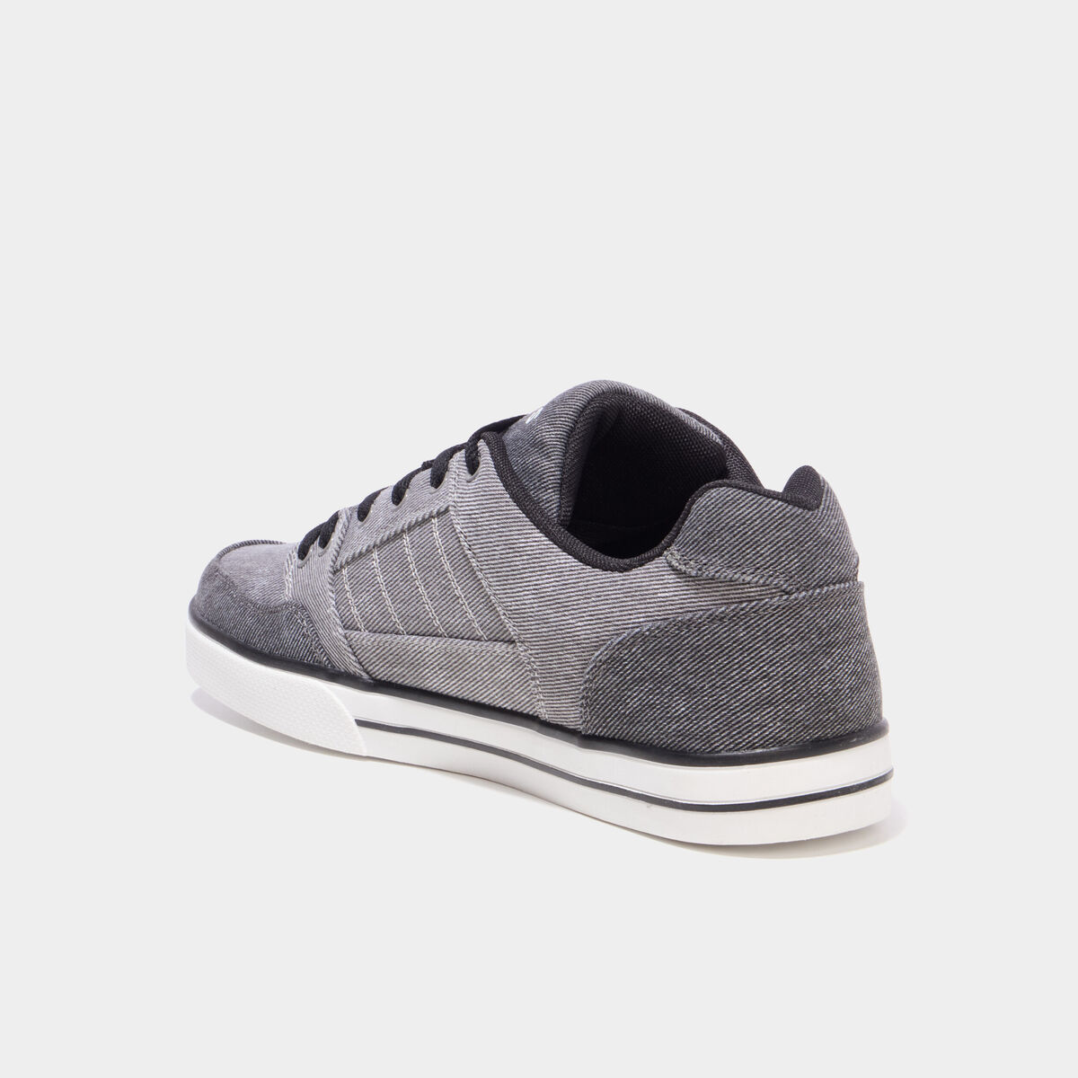 Tennis basses en toile &agrave; lacets gris clair homme