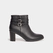 Bottines à talons et détails cloutés noir femme